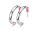Victoria Ezüst színű rózsaszín mintás fülbevaló