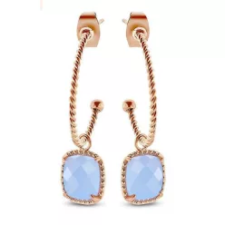 Victoria Rose gold színű kék köves fülbevaló