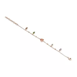 Victoria Rose gold színű színes köves karkötő