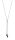 Victoria Ezüst színű fekete, fehér köves nyaklánc