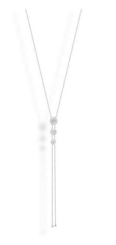 Victoria Ezüst színű fehér köves nyaklánc
