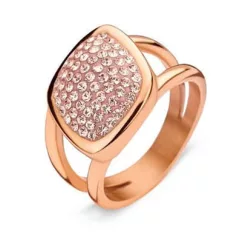 Victoria Rose gold színű rózsaszín köves gyűrű