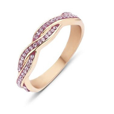 Victoria Rose gold színű rózsaszín köves gyűrű