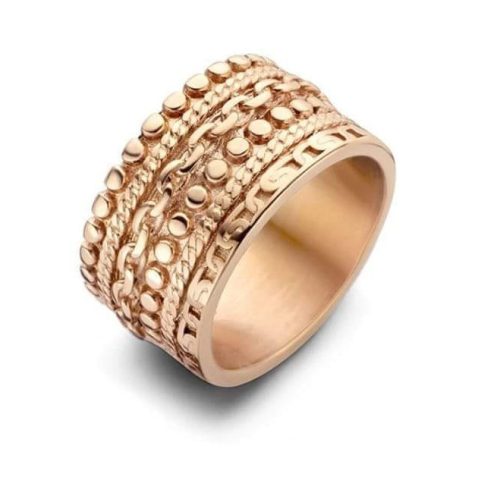 Victoria Rose gold színű vastag gyűrű