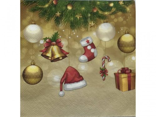 Karácsonyi szalvéta 20 db-os 33x33 2 rétegű - Gömbös