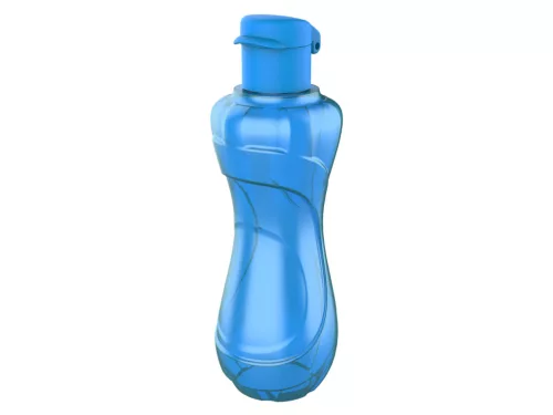 Műanyag átlátszó kulacs 750ml - Kék