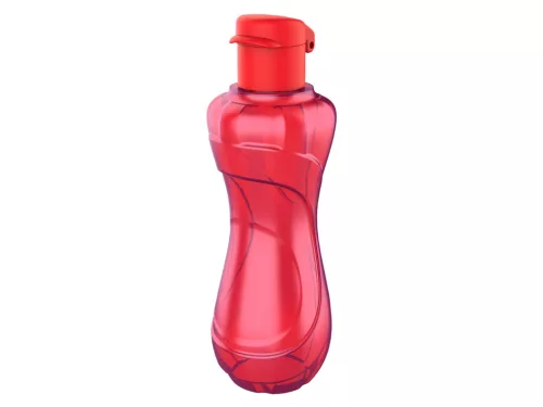 Műanyag átlátszó kulacs 750ml - Piros