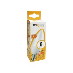 Trixline LED izzó gyertya 6W-C35-E14-2700K - MELEG fehér