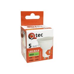 Q-TEC LED izzó spot  5W-GU10-2700K - MELEG fehér