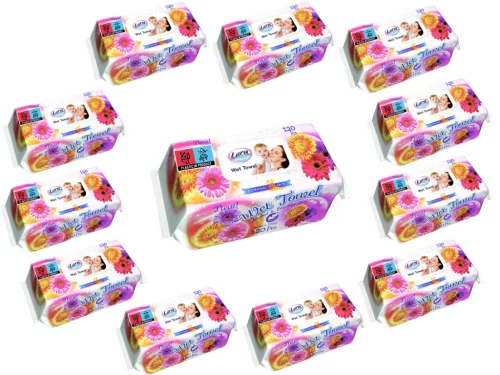 Lara nedves törlőkendő 120db Fedeles - Gerbera(12csomag)