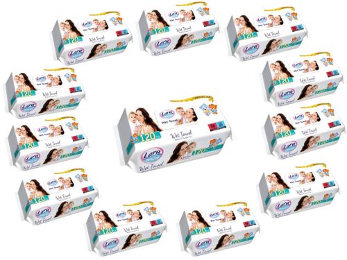 Lara nedves törlőkendő 120db - Premium (12csomag)
