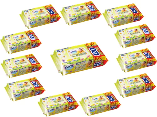 Lara nedves törlőkendő XXL 120db Fedeles - Kamilla(12csomag)