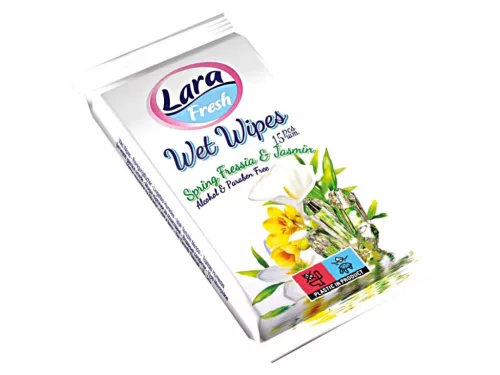 Lara nedves törlőkendő 15db  - Virág