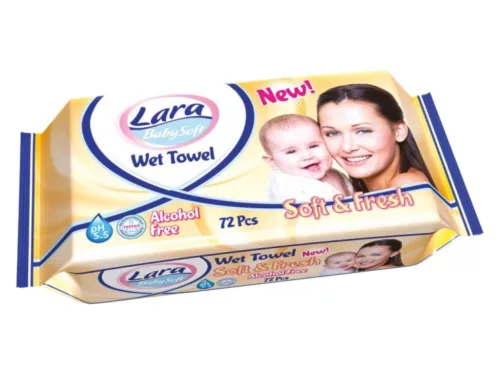 Lara nedves törlőkendő 72db  - Soft and Fresh