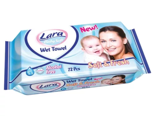 Lara nedves törlőkendő 72db  - Soft and Fresh