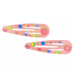 Lora csitt-csat gyerek 2db 5cm - Epres - Közép rózsaszín