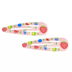   Lora csitt-csat gyerek 2db 5cm - Epres - Világos rózsaszín