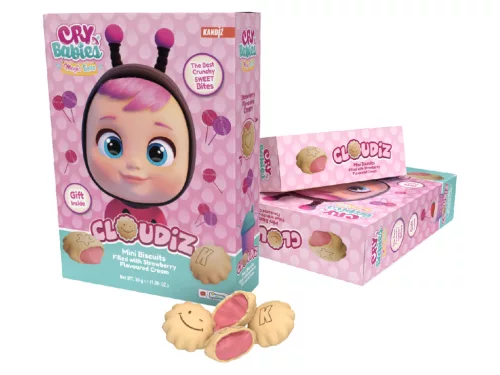 Mini Keksz Eperkrémmel Töltve 30g - Cry Babies