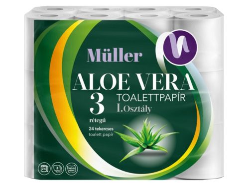 Müller wc-papír 24 tekercs 100 lap 3 réteg - Aloe vera