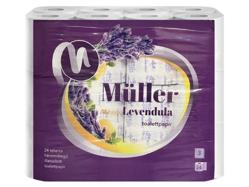 Müller wc-papír 24 tekercs 100 lap 3 réteg - Mézes levendula