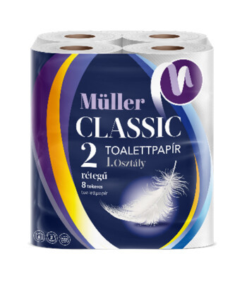 Müller wc-papír 8 tekercs 100 lap 2 réteg - Classic