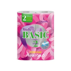 Müller papír kéztörlő 2 tekercs 40 lap 2 réteg - Basic
