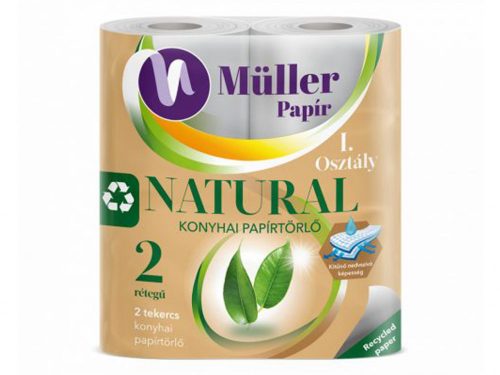 Müller papír kéztörlő 2 tekercs - Natural