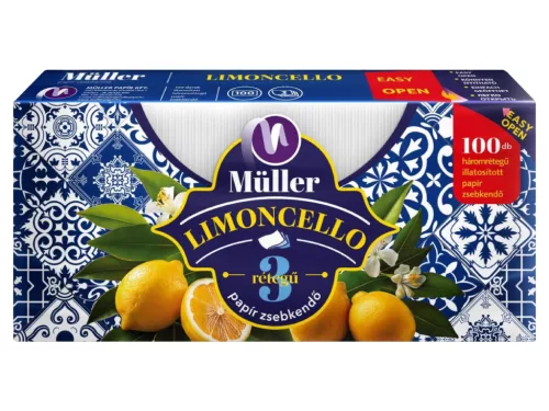 Müller papírzsebkendő 3 rétegű 100db - Limoncello