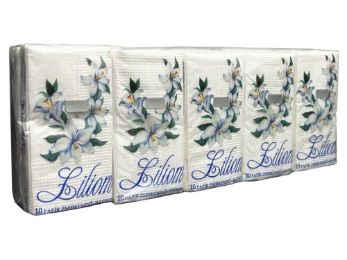 Müller papírzsebkendő 3 rétegű 10x10db - Liliom