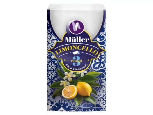 Müller papírzsebkendő 3 rétegű 10x10db - Limoncello