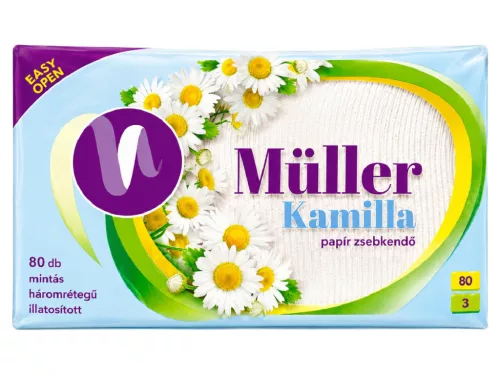Müller mintás papírzsebkendő 3 rétegű 80db - Kamilla