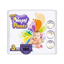   New Sleepy gumisderekú bugyipelenka vizeletjelző csíkkal Midi 3 (5-9)(180db)