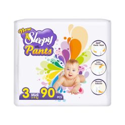   New Sleepy gumisderekú bugyipelenka vizeletjelző csíkkal Midi 3 (5-9)(90db)
