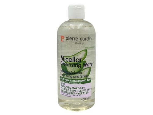 Pierre Cardin tisztító micellás víz 400ml - Aloe verával és hialuronsavval