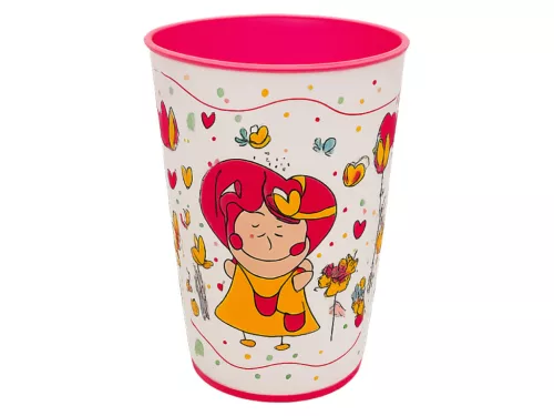 Pohár Műanyag Mintás 400ml - Neon Pink