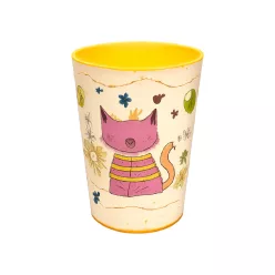 Pohár Műanyag Mintás 400ml - Neon Sárga