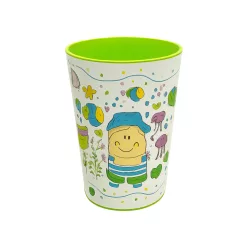 Pohár Műanyag Mintás 400ml - Neon Zöld