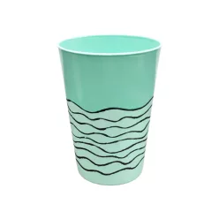 Pohár Műanyag Mintás 400ml - Pasztel Zöld