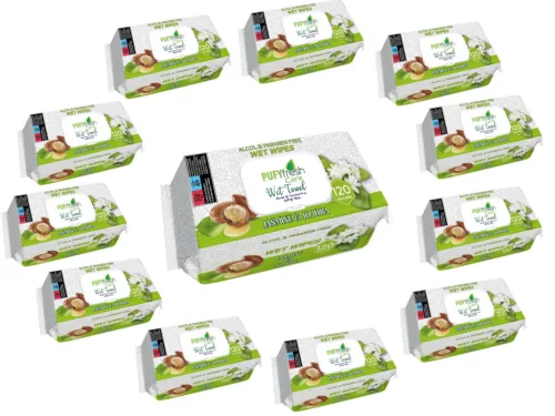Pufy Fresh nedves törlőkendő 120db Fedeles - Jázmin és Jojoba(12csomag)