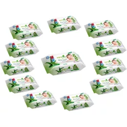   Pufy Fresh nedves törlőkendő 72db Fedeles - Aloe Vera(12csomag)