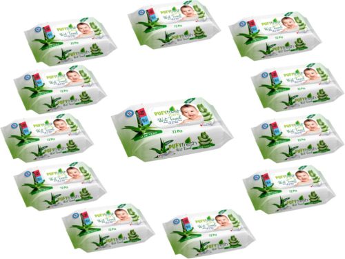 Pufy Fresh nedves törlőkendő 72db Fedeles - Aloe Vera(12csomag)