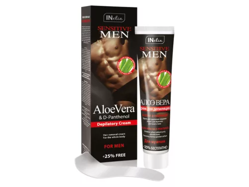 INelia Sensitive Men Szőrtelenítő krém 125ml - Aloe Vera & D-Panthenol