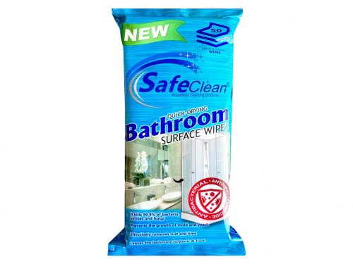SafeClean antibakteriális felülettisztító törlőkendő 50db - Fürdőszobai