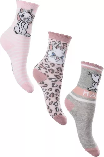 Disney Marie Fancy Grey gyerek zokni 3pár 23-26