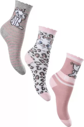 Disney Marie Fancy Grey gyerek zokni 3pár 23-26