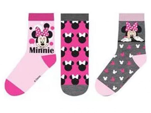 Minnie gyerek zokni 3 pár/csomag - 31-34 (HU0661-pack2)