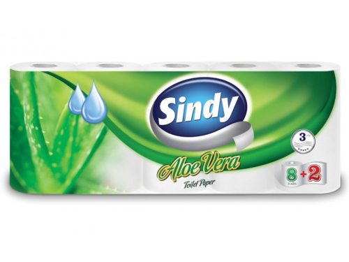 Sindy wc-papír 8+2 tekercs 3 rétegű - Aloe Vera