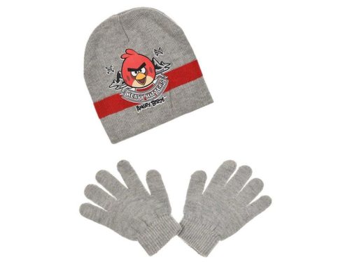 Angry Birds gyerek sapka és kesztyű szett - Szürke - 54 cm