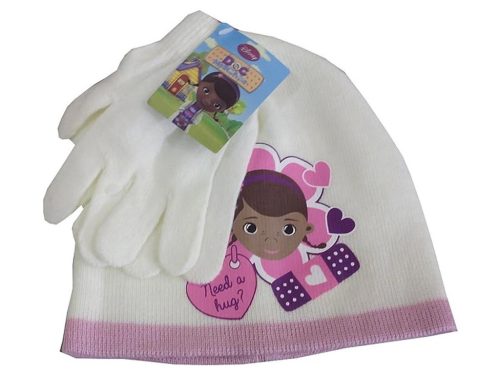 Dr. Plüssi Hug gyerek sapka és kesztyű szett - Vajszínű - 52 cm