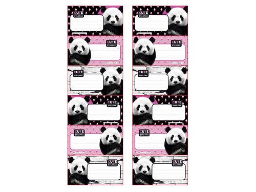 Panda Füzetcímke 6 db-os